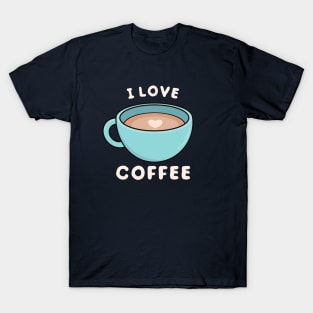 Kawaii Cute I Love Coffee T-Shirt